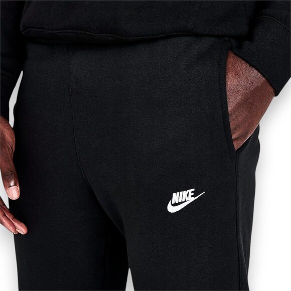 Nike Club Fleece Men's Sweatsuit 2 PC Tracksuit Matching Black Hoodie Pants NWT - Picture 9 of 14